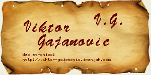 Viktor Gajanović vizit kartica